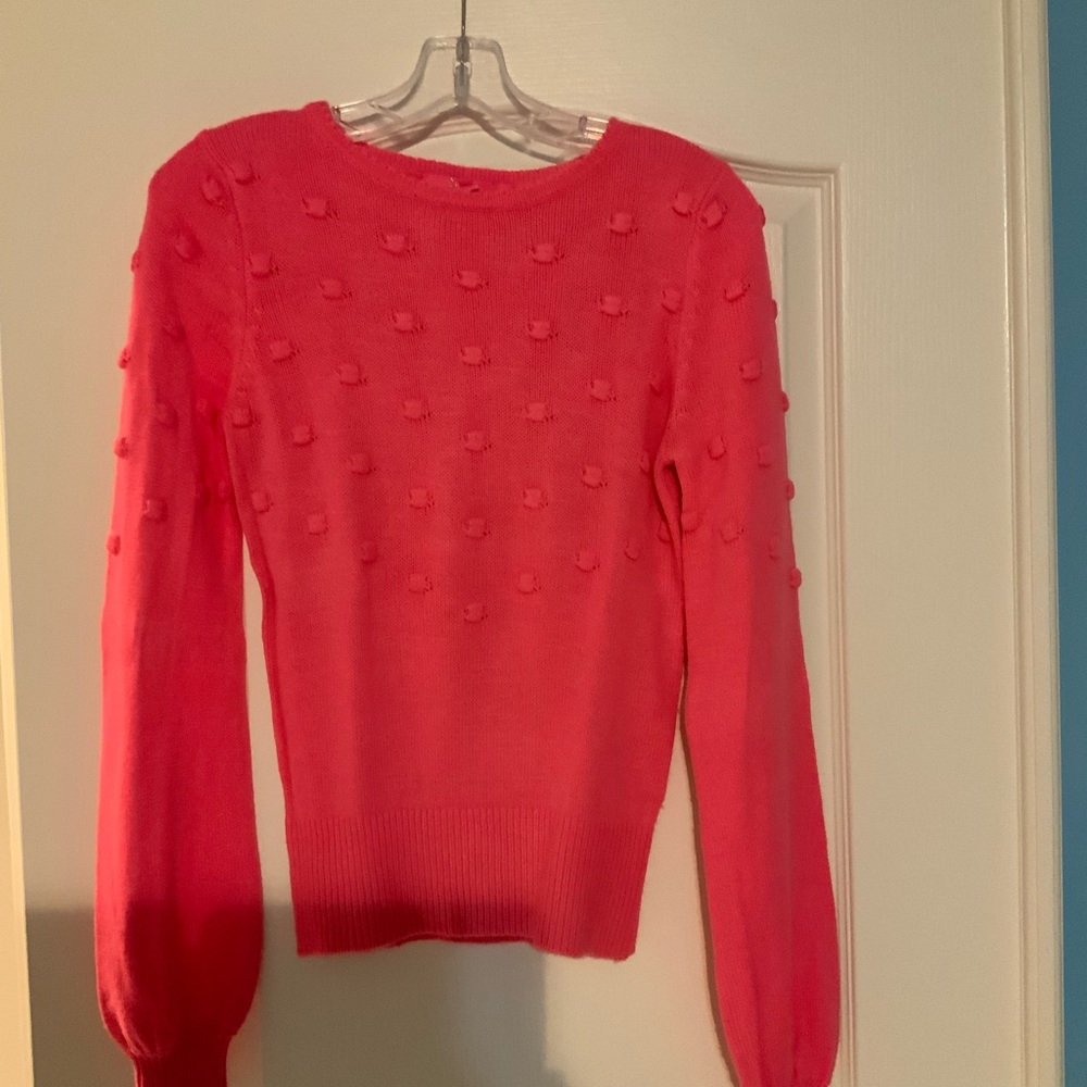 LILY PULITZER TEKLA SWEATER IN CORAL SANDS PINK